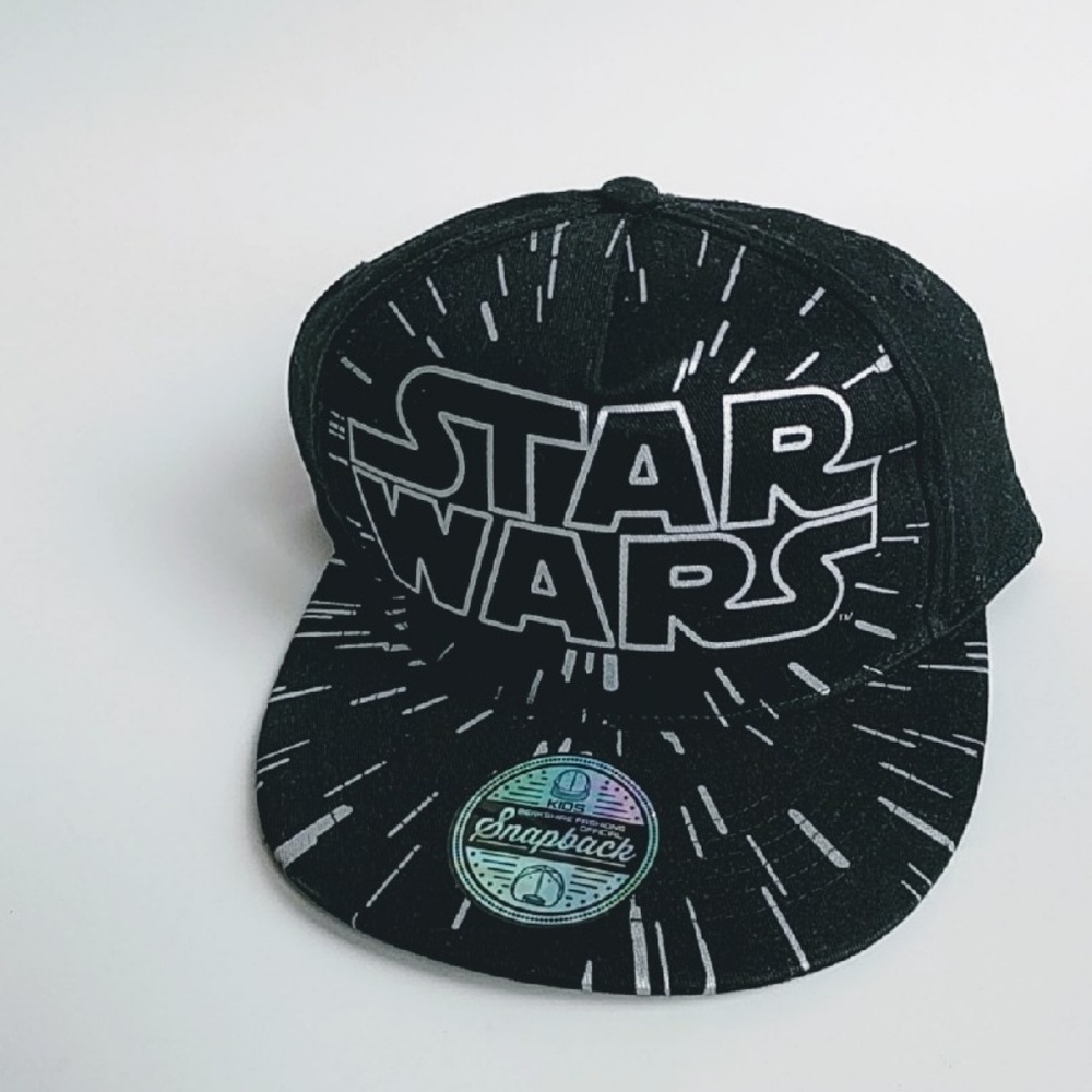 Star Wars Youth Black Silver Snapback Hat NWT